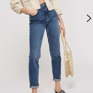 Topshop mid blue mom jeans